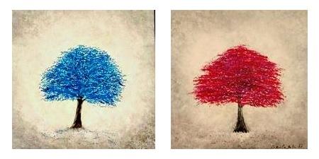 Diptych Strom života - akryl na plátně